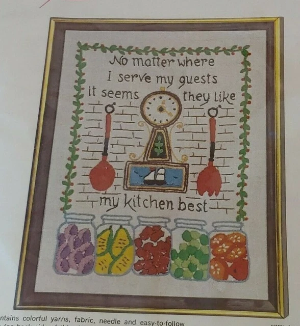 Kit de credela de muestra de costura de costura de conservas de Wonder Art para invitados de mi cocina #05060