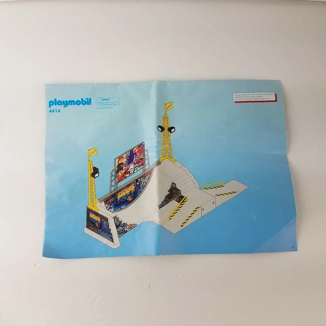 PLAYMOBIL 4414 SKATE Park Skate Board pièce de rechange MANUEL D