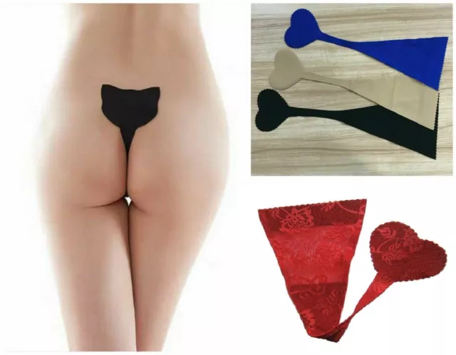 LADIES INVISIBLE SEAMLESS Soft Underwear Thong - Silicon Sticker Cute  Panties £5.49 - PicClick UK