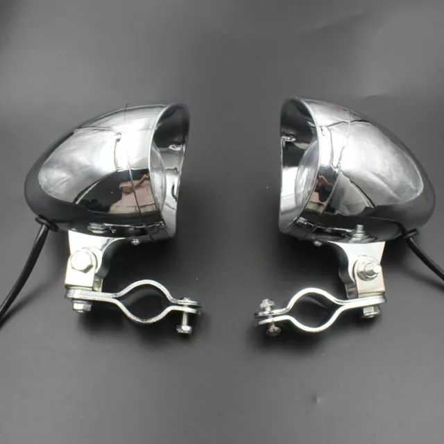 Motorcycle Spot Light LED Passing Fog Light Headlight+25mm-35mm Guard Bar Clamp