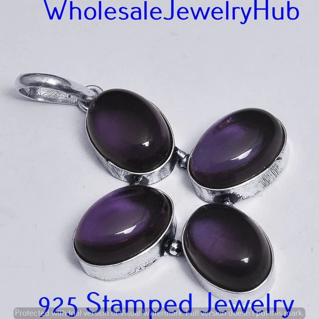 Amethyst Gemstone 925 Sterling Silver Plated Handmade Pendant DBP-14-161