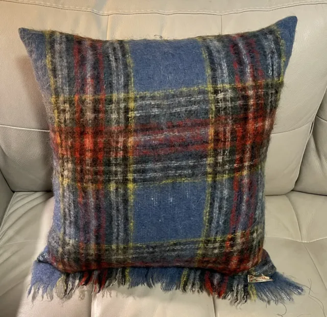 Restoration Hardware Style Set 2 Plaid Scottish Mohair Throw Pillows Custom $$$$ 3