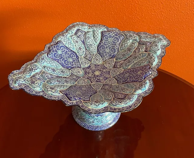 Persian Handmade Art Mina Kari stand Enamel 3