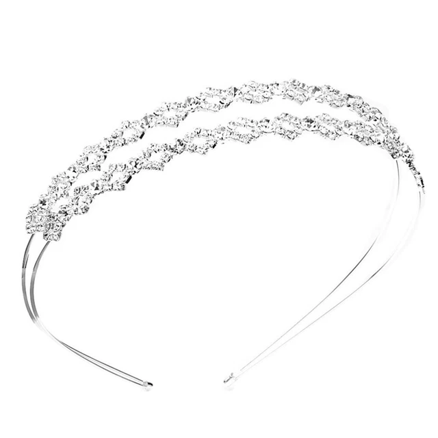Couronne Princesse Ogquaton - Bandeau Strass Argenté Pour Mariage, Anniversaire, Fête - Enfants Et Femmes