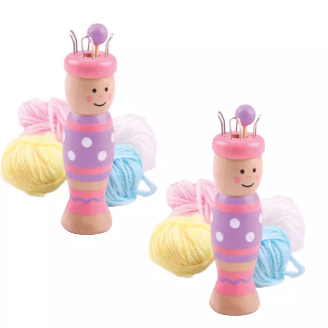 Bigjigs Toys Traditional French Knitting Doll (Pack of 2) Kids Arts Crafts Child