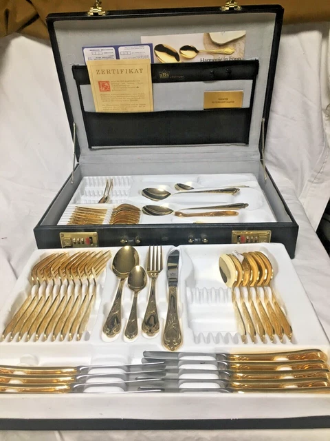 Besteck Sbs Solingen Modell Wien 23 24 Karat Hartvergoldet Wert SBS BESTECK SOLINGEN 23 24 Karat hartvergoldet Modell Wien 46 Teile EUR