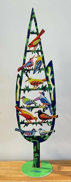 Pop art Metal Birds "Cypress Tree" escultura de DAVID GERSTEIN