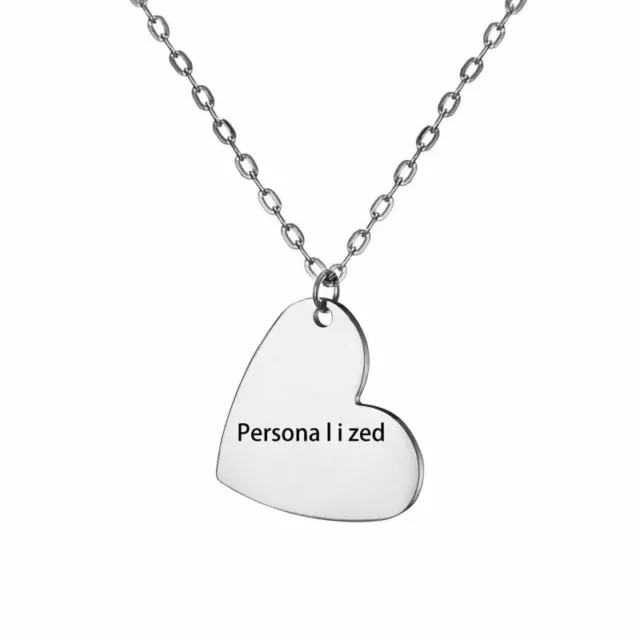 DIY Personalized Custom Engraved Name Letters Stainless Steel Necklace Unisex