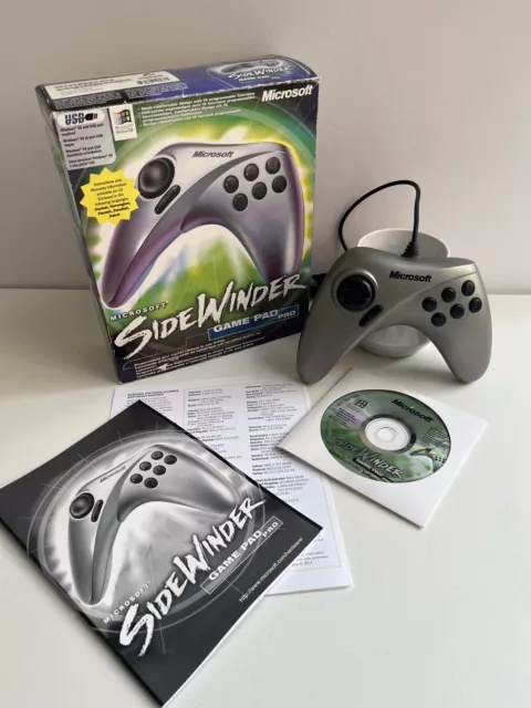 Microsoft SideWinder Game Pad Pro Game Controller Software PC Gaming Windows 98