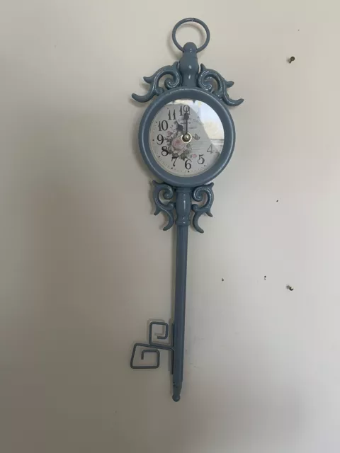 Shabby Chic Ornate Metal Wall Hanging Clock