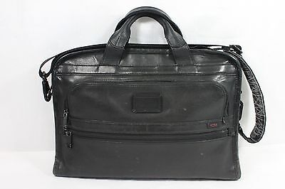 Tumi 96101DH Alpha Slim Deluxe Leather Portfolio Laptop Bag Pre-Owned FreeShip!