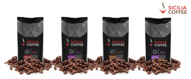 1kg STRONG SAMPLER Coffee Beans - 4 x 250g Medium-dark Roasted, FREE POSTAGE