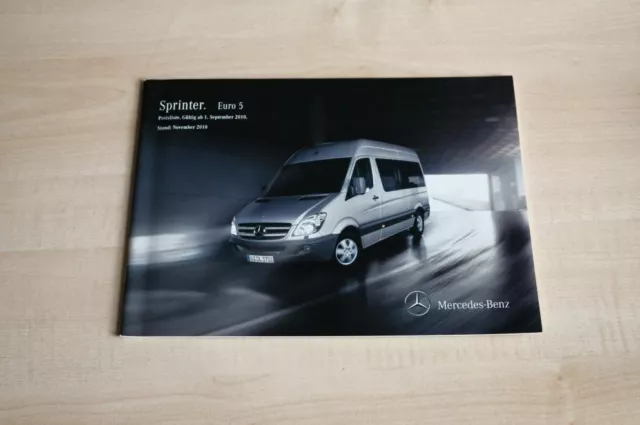 232727) Mercedes Sprinter - Preisliste & Extras - Prospekt 11/2010