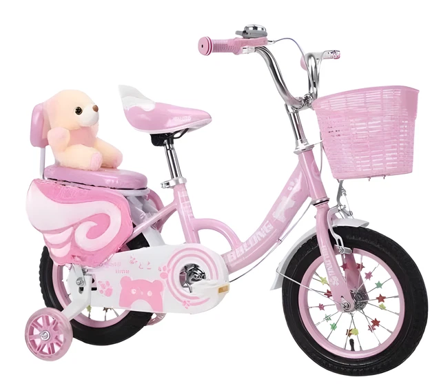 HILAND Hawk Vélo Enfant 12/14/16 Pouces – 2-6 Ans, Frein Main + Rétropédalage, Roues Stabilisatrices, Plusieurs Couleurs