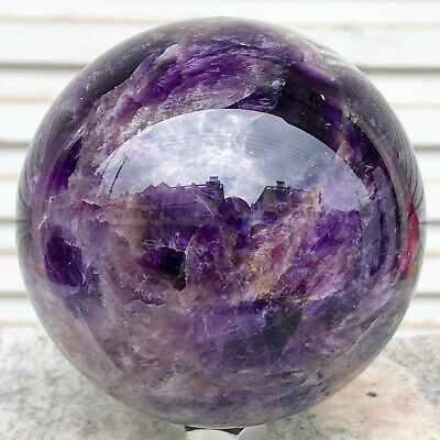2.59LB Natural Dreamy Amethyst Sphere Quartz Crystal Ball Reiki Healing  zhs110