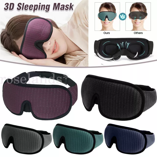 Sleep Eye Mask soft 3D Memory Foam Padded Shade Cover Sleeping Travel Blindfold