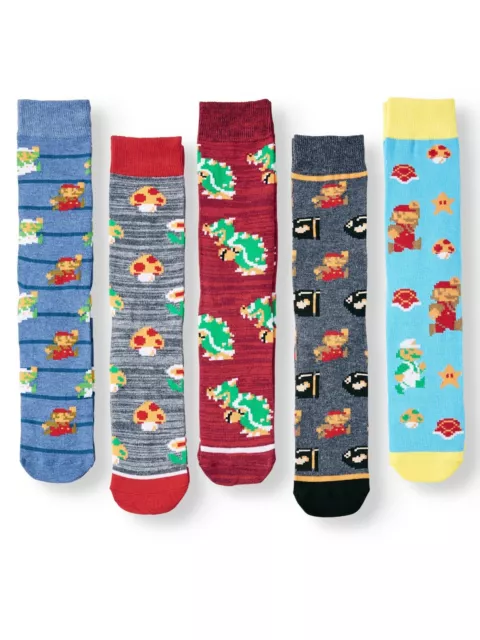 Nintendo Super Mario - NoShow Men's Socks - Size 6 1/2-12 - 3