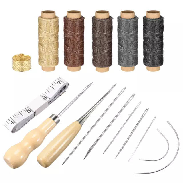 Leather Sewing Threads Hand Stitching Kit Include Waxed Cords
