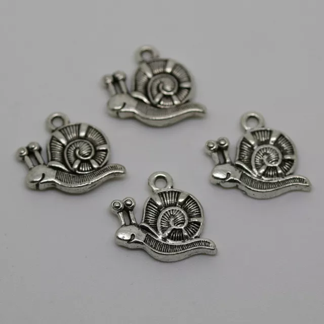 10PCS Alloy Snail Charm Animal Pendants Charms DIY Jewelry Making Accessory for