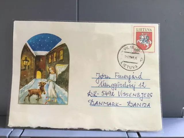 Lithuania 1993 to Denmark   stamps cover R29374