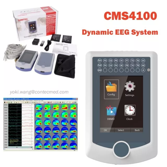 CMS4100 Dynamic EEG Holter 16 Channel 24 Hours Recorder Analyzer PC Software