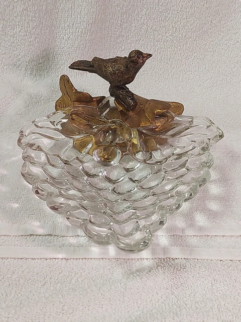 Sterling Industries Grape Leaf Bird Plate Dish Tray Candy Trinket