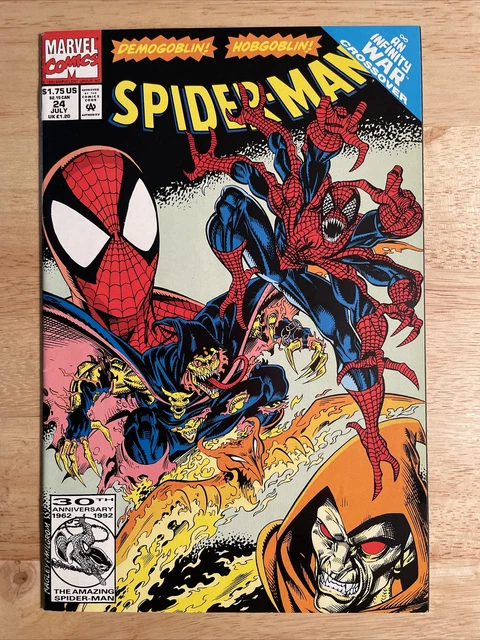 Spider-Man #24 - 1st Doppelgänger- Infinity War Crossover - VF+ Marvel 1992