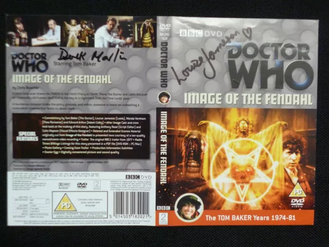 Doctor Who Image of the Fendahl sleeve SIGNED by Louise Jameson & Derek Martin
