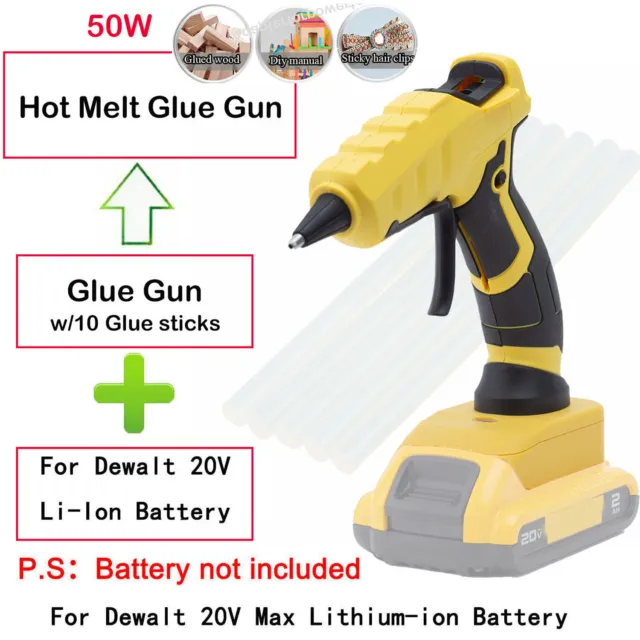 For DeWalt 18v 20v Hot Glue Gun Cordless Portable Glue Gun Hot