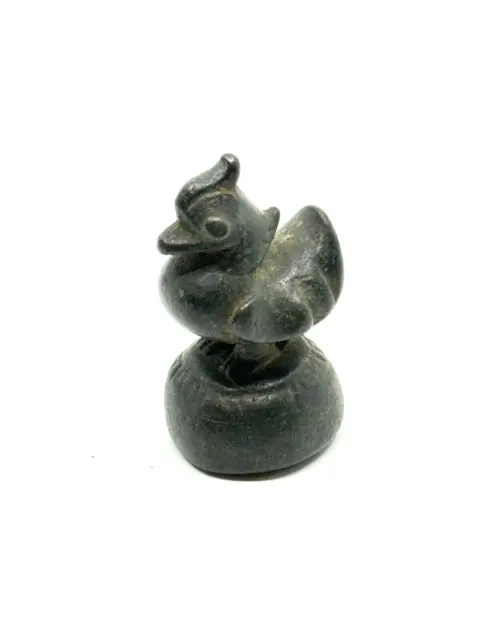 Antique Burmese Hintha Bronze Opium Weight Burma Vtg Brahmani Duck Bird (B)