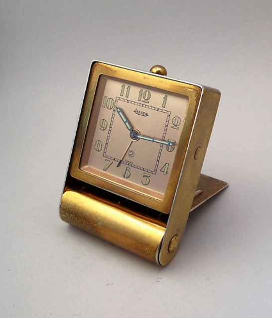 Réveil Voyage Jaeger Mécanique Années 50, Métal, Vintage, Fonctionne