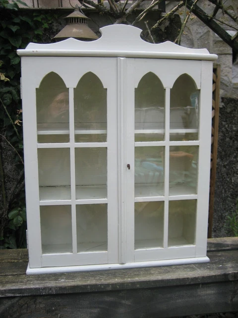 Vitrine Blanc Placard Country Style Étagère Vintage Vitré - Palazzo Int - 194 Cm