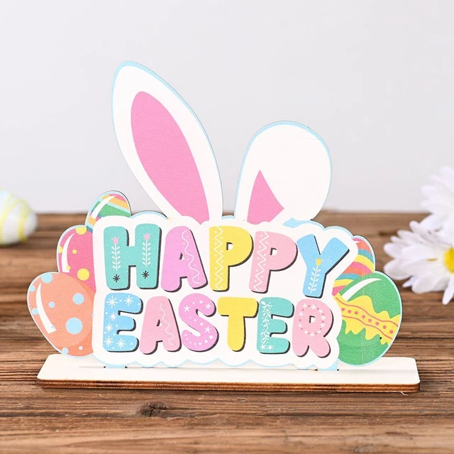Karotte Haushalt Holzornamente Schreibtischdekorationen Frohe Ostern Osterhase