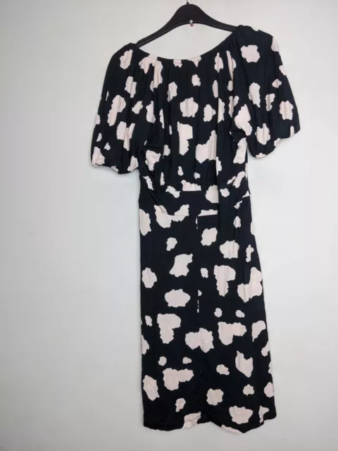 BNWT Whistles Cow Print Ruched Bodice Jersey Mini Dress Size UK 10 RRP £99 3