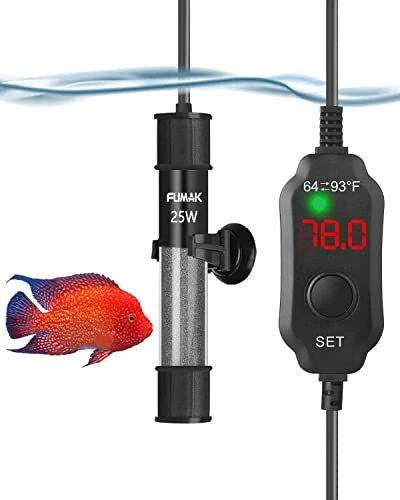 Aquarium Heater 25W/50W/100W/200W Submersible Fish Tank Heater with LED Display