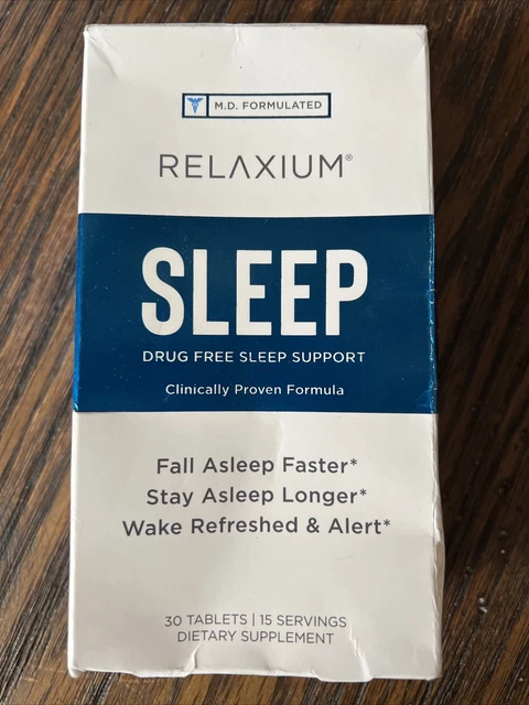 Ayuda natural para dormir Relaxium alivio de sueño y estrés 30 pestañas caducidad 5/2024