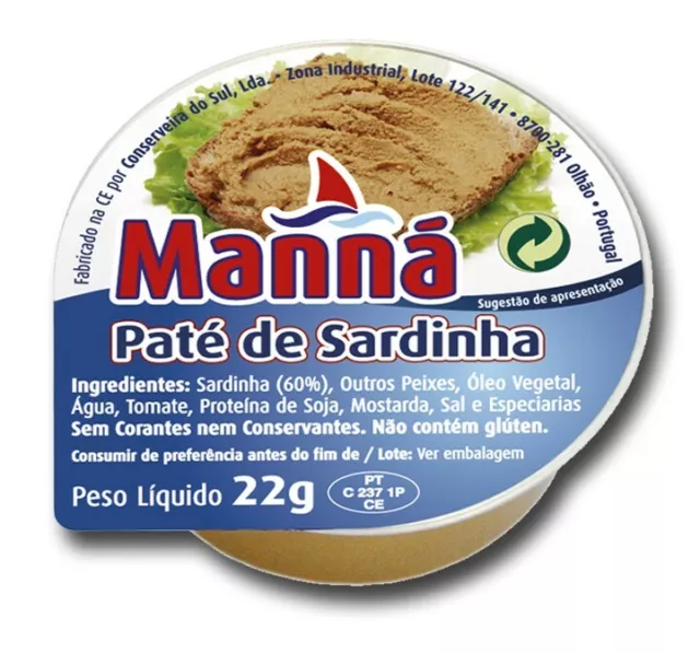 Cans Sardine Spread Manna Portuguese Sardine Pate - 22g