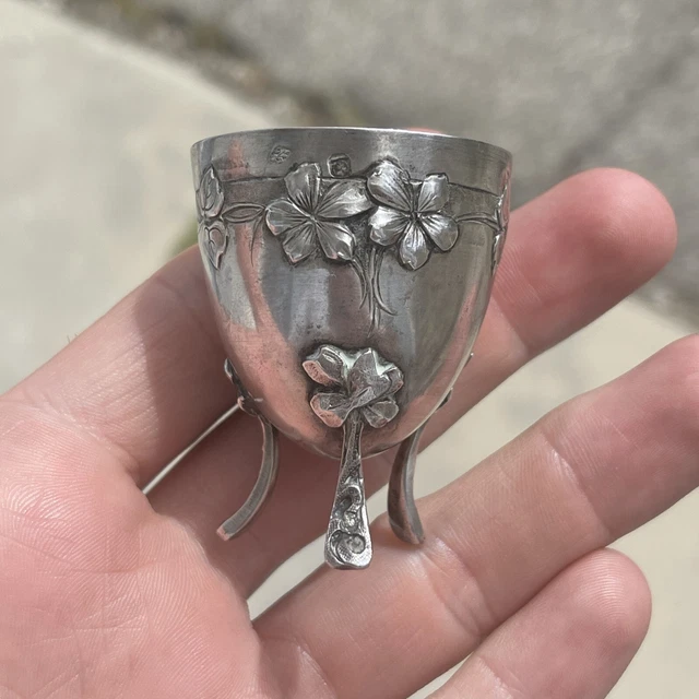 Coquetier Ancien Art Déco En Argent Massif Minerve 1er Titre – Occasion