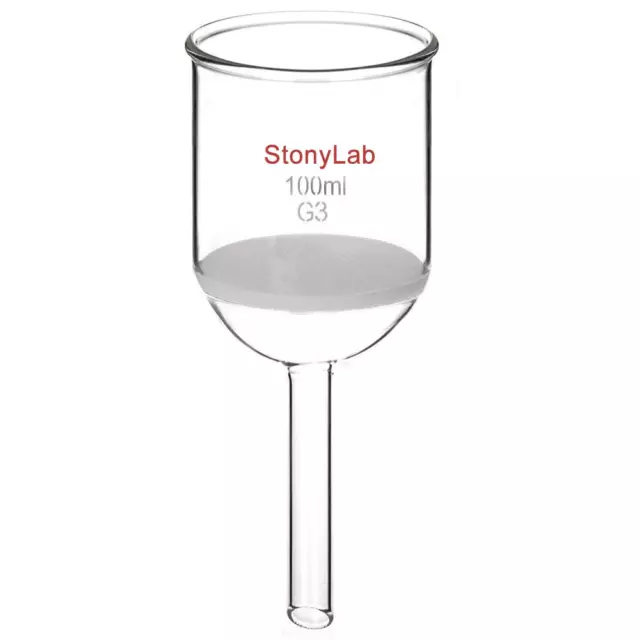 Stonylab Borosilicate Glass Buchner Filtering Funnel with Fine Frit(G3)