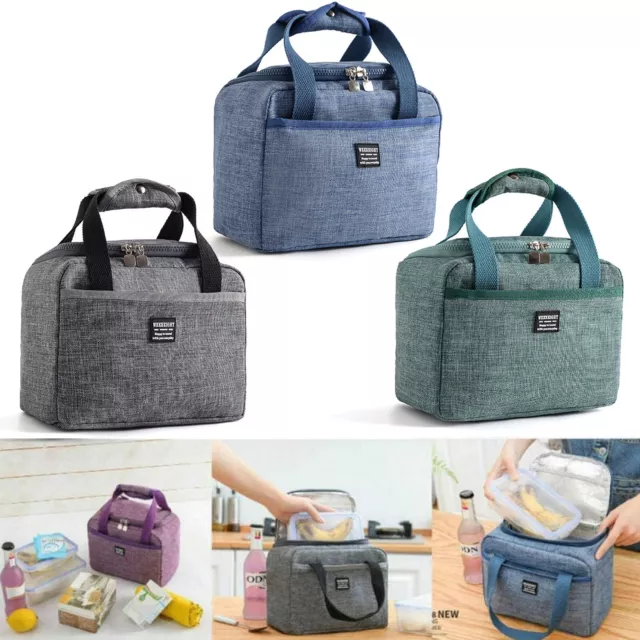 Thermal Insulated Lunch Bag Cool Bag Picnic Adult Kids Lunch Box Food Storage