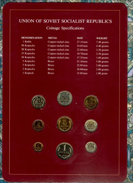 Coin Sets of All Nations USSR Russia UNC 1978-1979 2