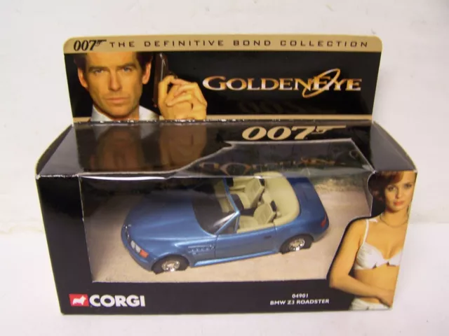 Corgi  Diecast BMW Z3 Roadster Goldeneye 007 James Bond 1:36 scale #04901