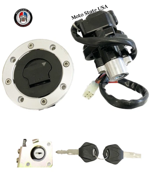 Ignition Switch Gas Cap Cover Seat Lock Key Set For Suzuki TL1000R (1998-2003)