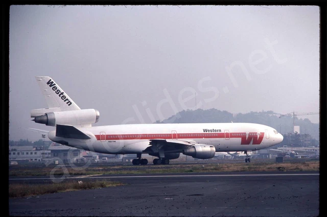Western McDonnell Douglas DC-10-10 N907WA Oct 81 Kodachrome Aircraft Slide/Dia