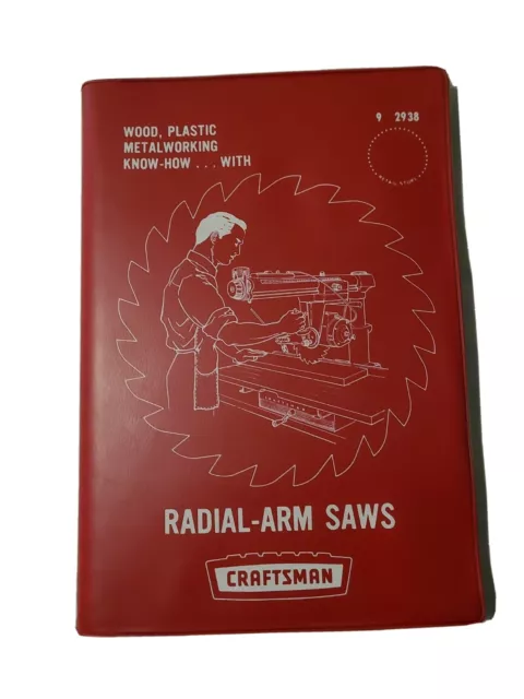 Manual de sierra de brazo radial Craftsman 9 2938 9 2938 1969 vintage Sears