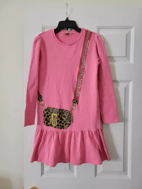 MARC JACOBS Girls Pink Logo Dress 12+