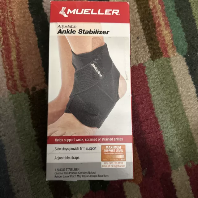 Estabilizador de tobillo ajustable Mueller correa entrecruzada negro OSFM