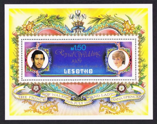 Lesotho Charles and Diana Royal Wedding MS 1981 MNH SG#MS454