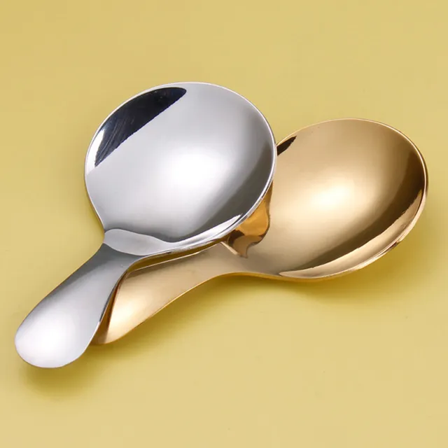 Cute Stainless Steel Spoon Short Handle Ice Cream Tea Coffee Spoon Kids Sp-wf