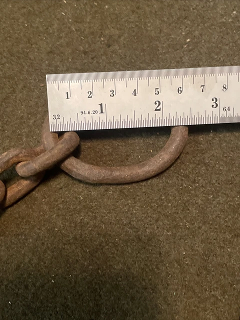 Vintage Antique Chain Plant Hanger Farmhouse Steampunk Hearth Eye Hook 9